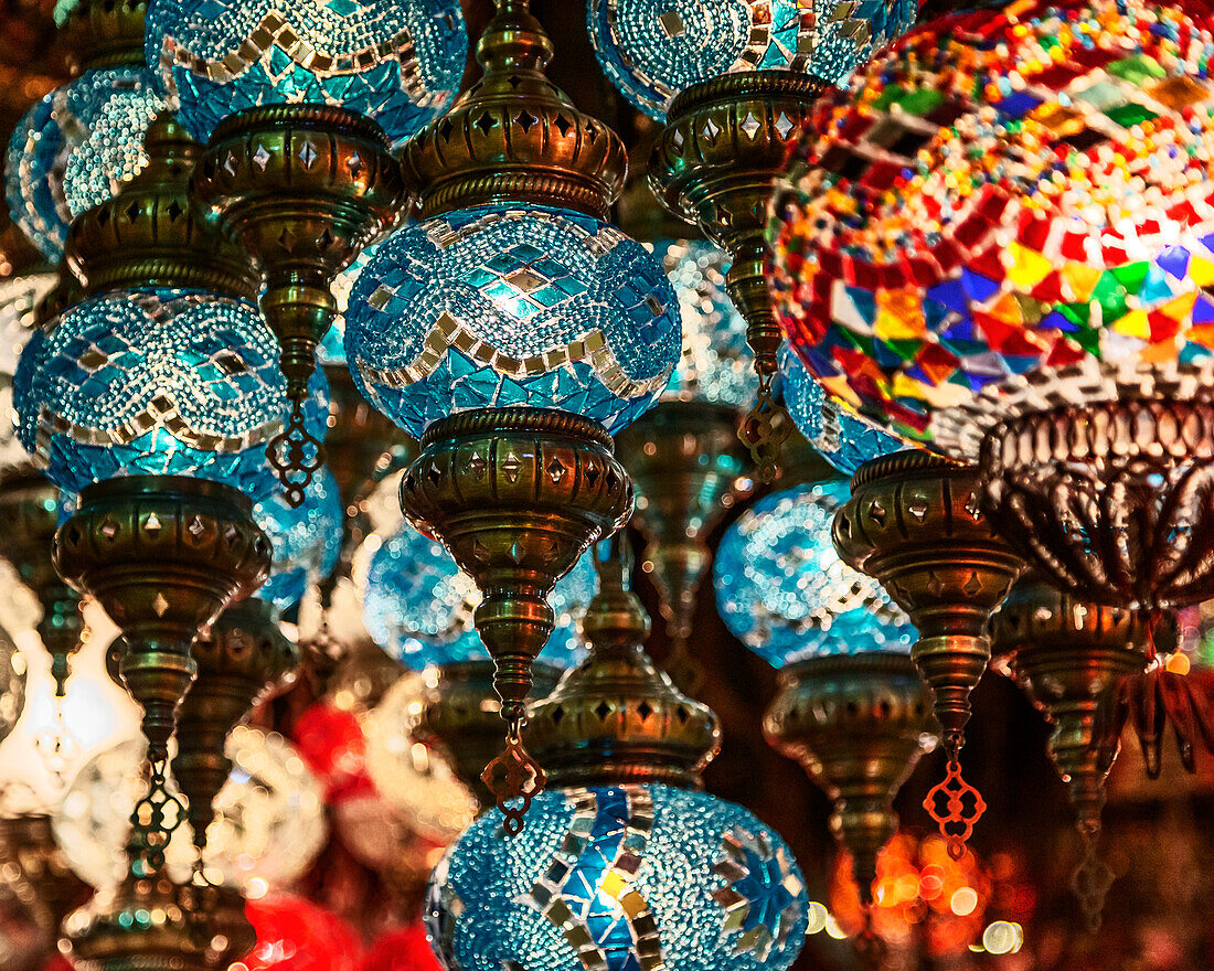 lamps in the great bazaar of istanbul, Istanbul, turkey