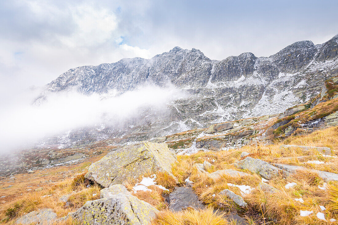 Bojret-Kamm, Vallone di Cambrelle, Locana, Valle dell Orco, Provinz Turin, Graue Alpen, Piemont, Italien