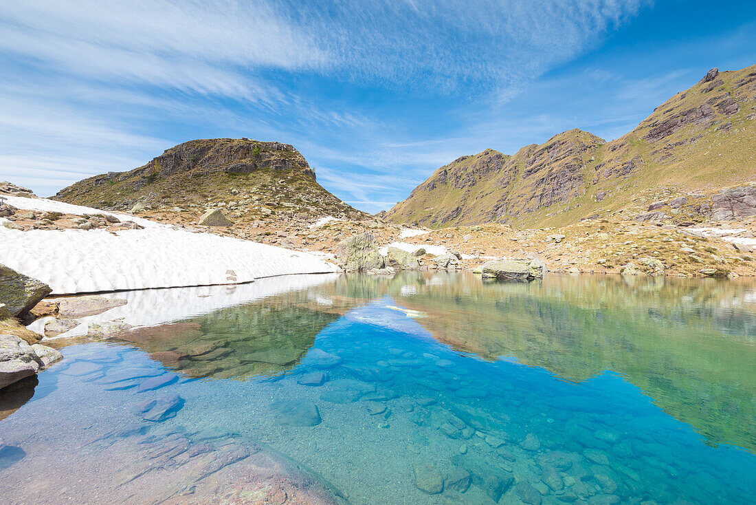 Pietra Quadra lake, Val Brembana, Alpi Orobie, province of Bergamo, Lombardy, Italian alps, Italy
