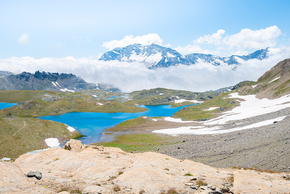 Lake Leita and Levanne, Valle dell Orco, Gran Paradiso National Park, Italian alps, Province of Turin, Piedmont, Italy