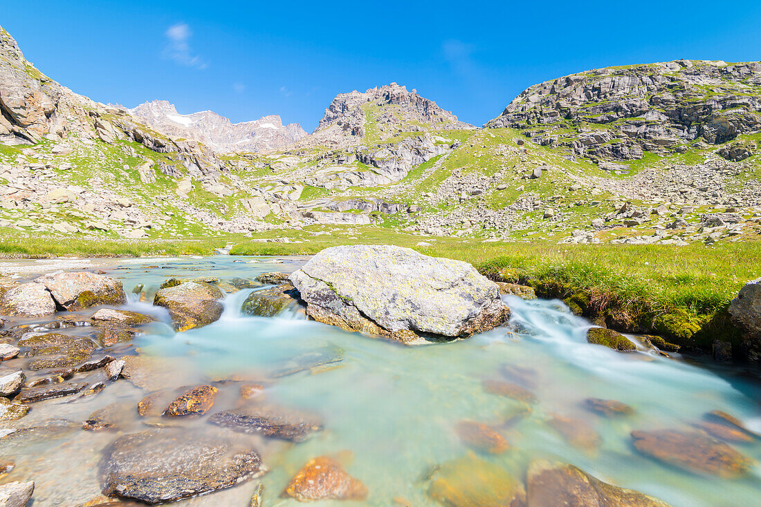 Vallone di Noaschetta, Valle dell Orco, Nationalpark Gran Paradiso, Provinz Turin, italienische Alpen, Piemont, Italien