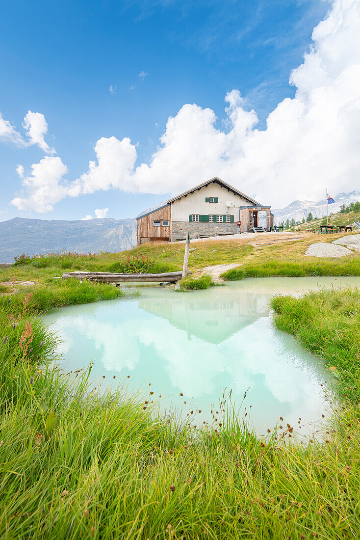 Schutzhütte Jervis, Valle dell Orco, Nationalpark Gran Paradiso, Provinz Turin, Piemont, Italienische Alpen, Italien
