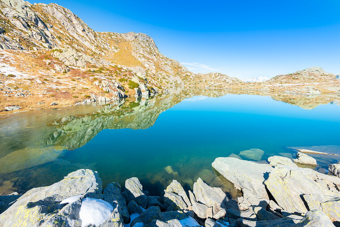 Lac Cornouy, Vallon de la Mandaz, Valle di Champorcher, Aosta-Tal, Italienische Alpen, Italien
