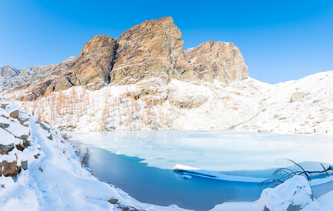 Lago Blu, Val d'Ayas, Aosta-Tal, Italienische Alpen, Italien