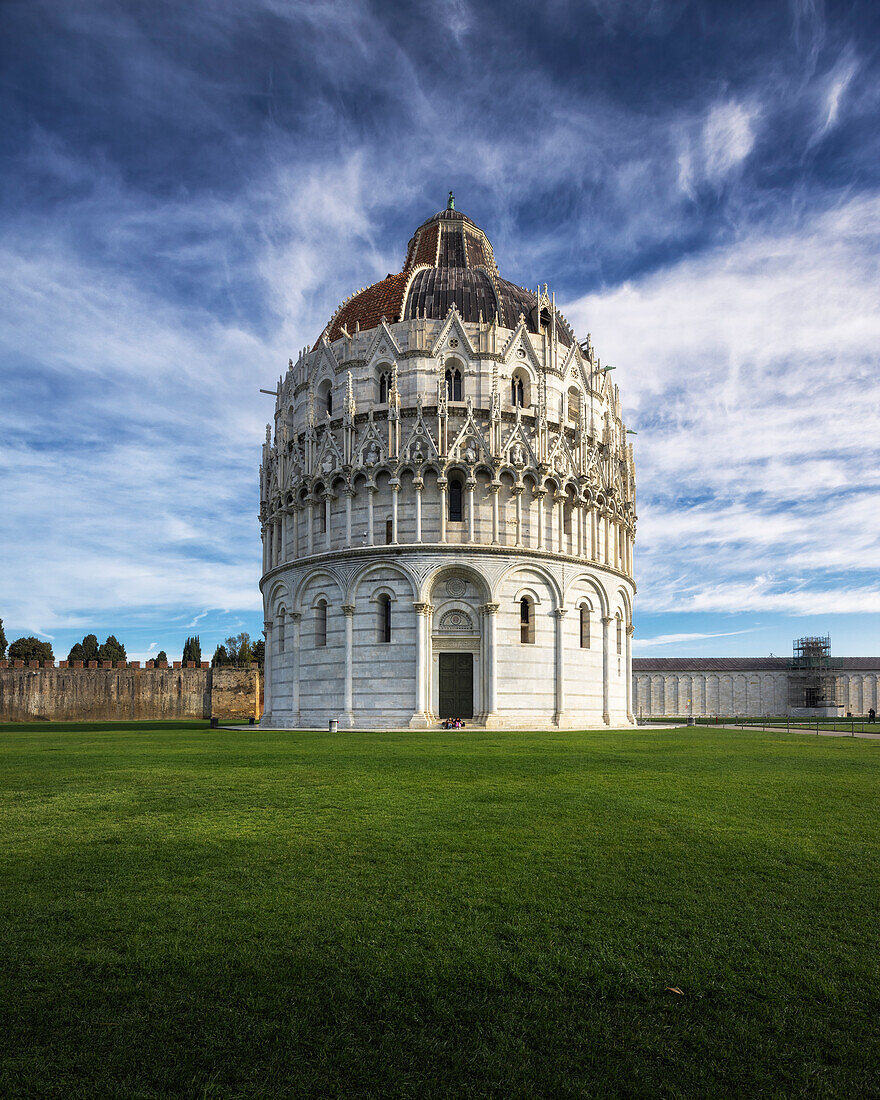 Baptistery in the square of miracles, Pisa, Tuscany, Italy, Europe
