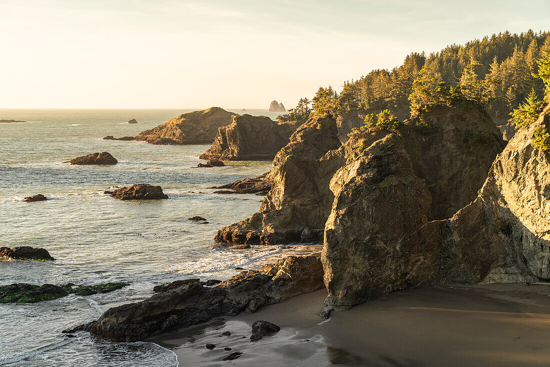 Landschaft am Second Beach, Teil des Samuel H. Boardman Scenic Corridor State Park. Brookings, Landkreis Curry, Oregon, USA.