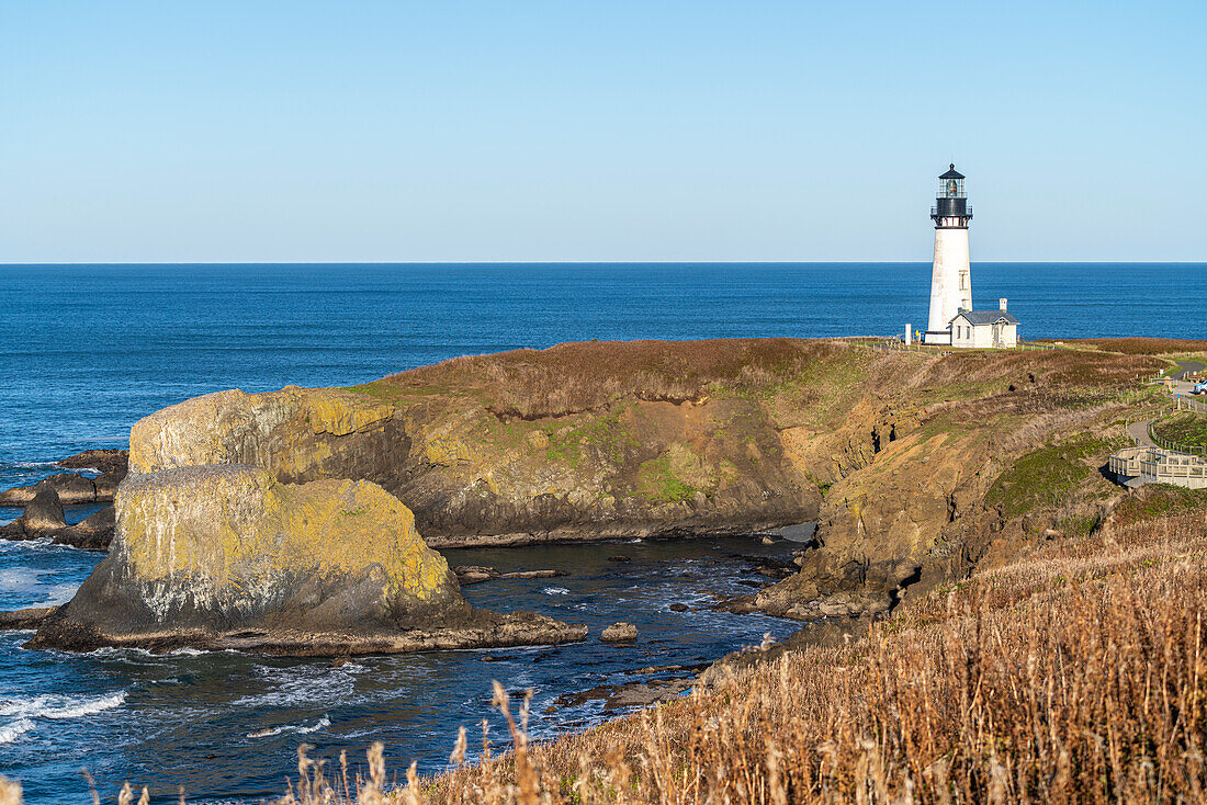 Yaquina Head Leuchtturm, Newport, Landkreis Lincoln, Oregon, USA.