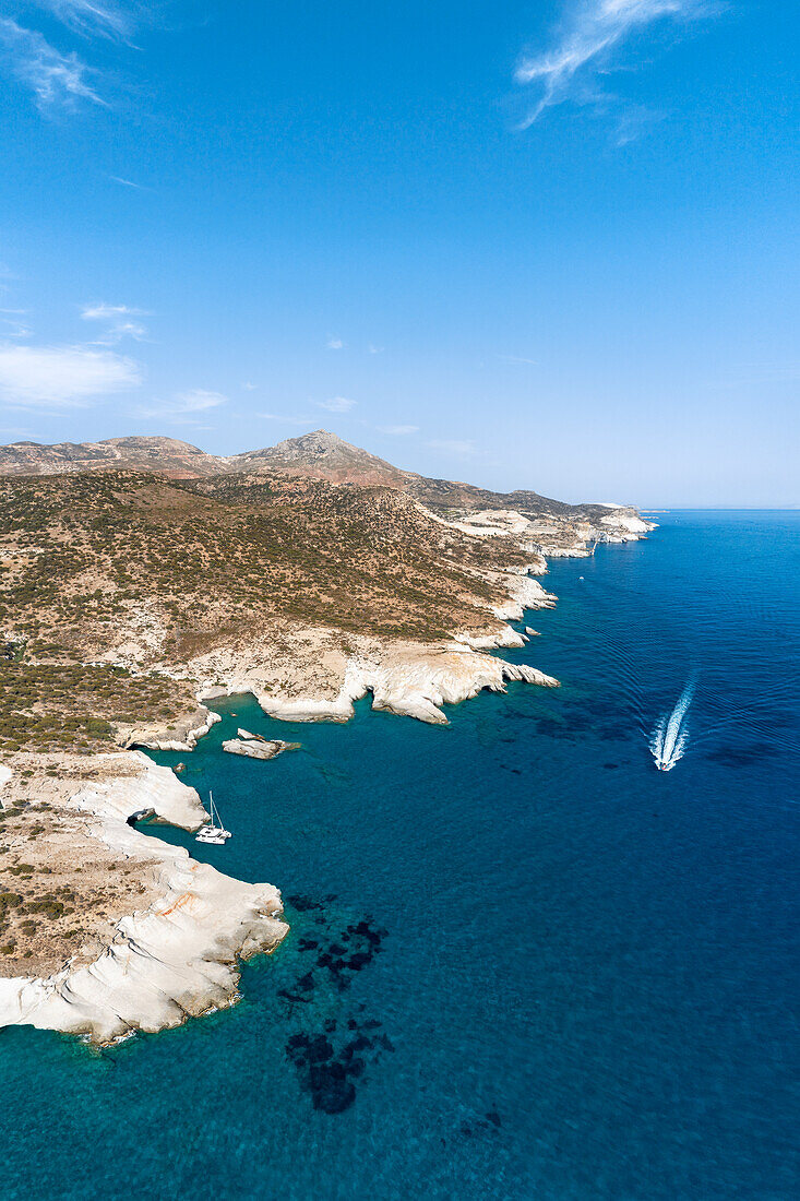 Kleftiko coast (Plaka, Milos Island, Cyclades Islands, Greece, Europe)