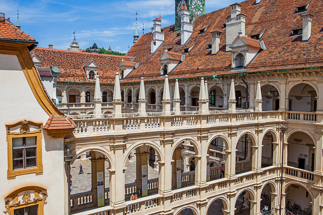 Innenhof des Landhauses, Landhausshof, Graz, Österreich