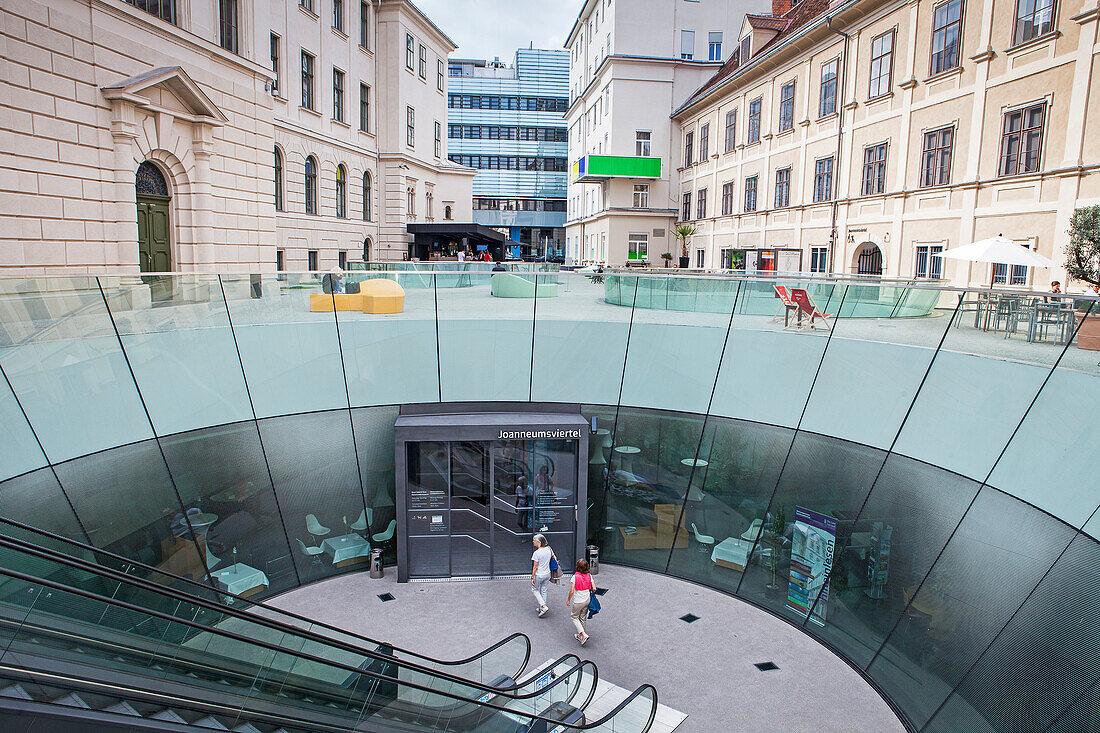 Eingang zum Universalmuseum, Joanneum, Graz, Österreich