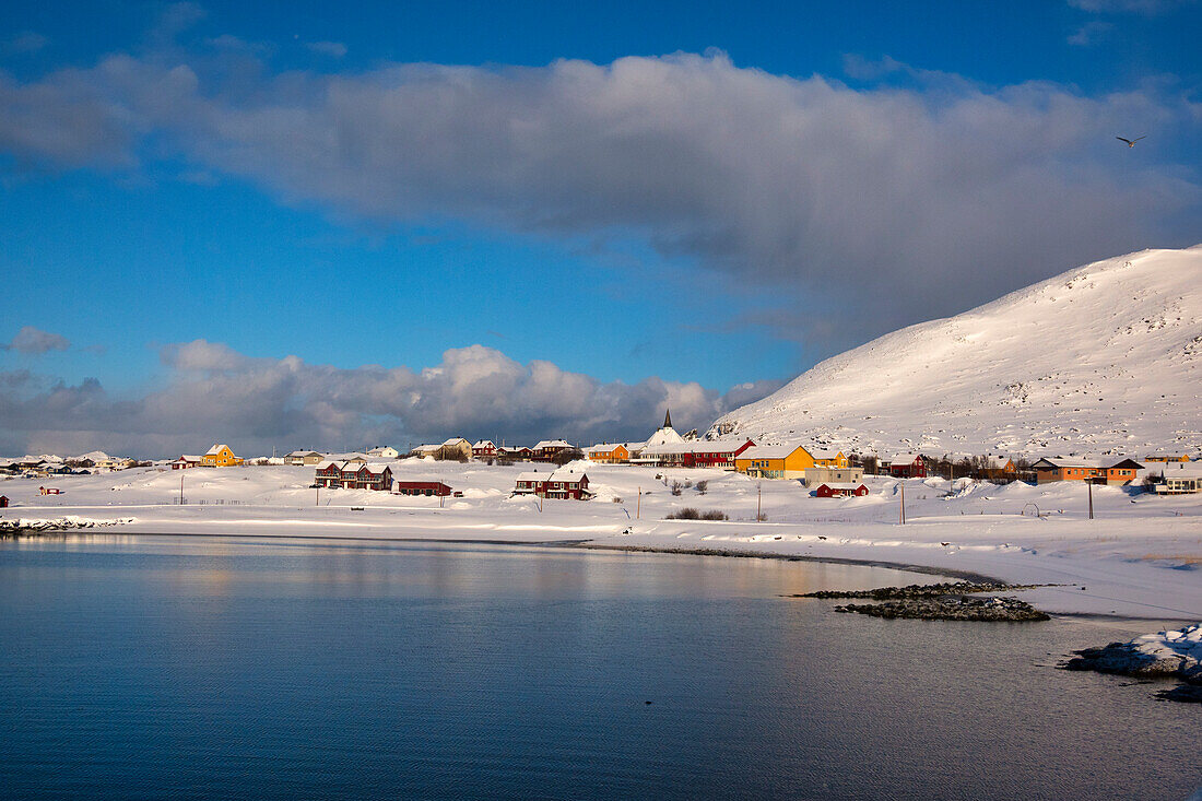 Europe, Norway, Soroya island, Hasvik, Church