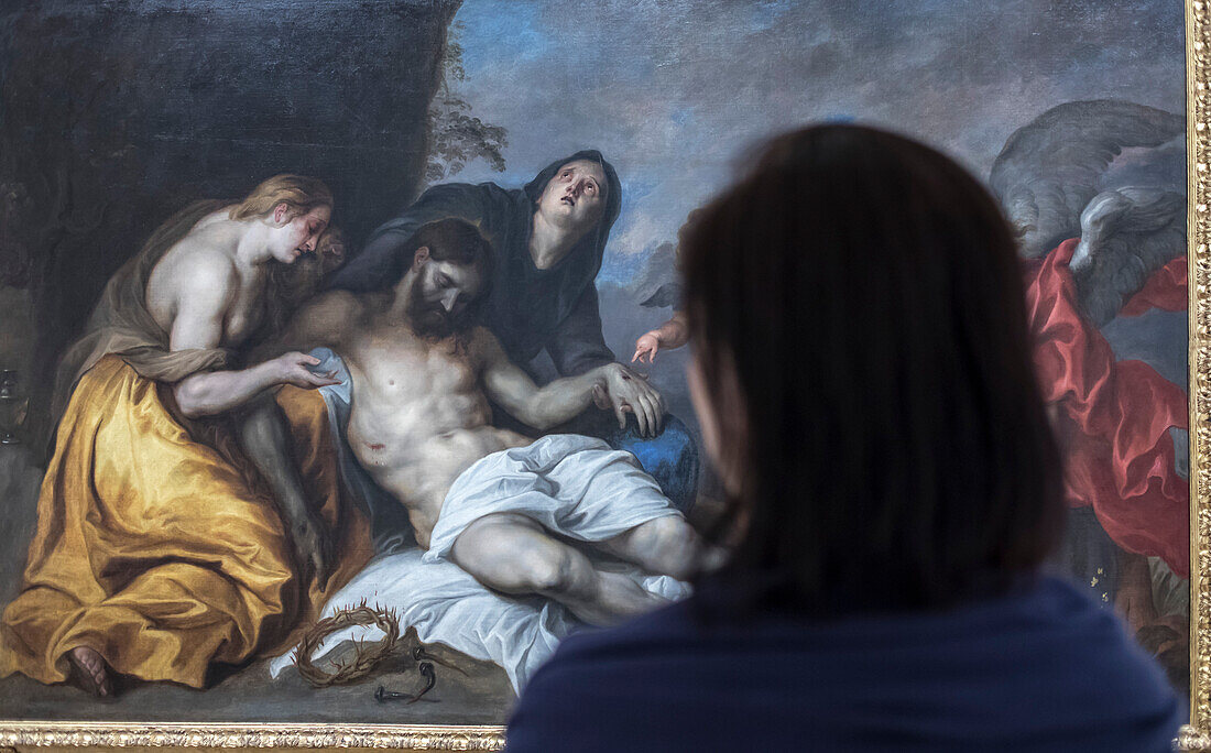 Klage über den toten Christus" von Van Dyck, Anton. Museo de Bellas Artes oder Museum der Schönen Künste, Bilbao, Spanien