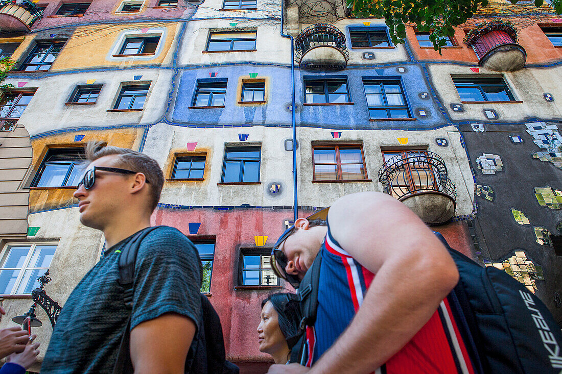 Hundertwasser Haus a residential apartment building designed by Friedensreich Hundertwasser, Vienna, Austria