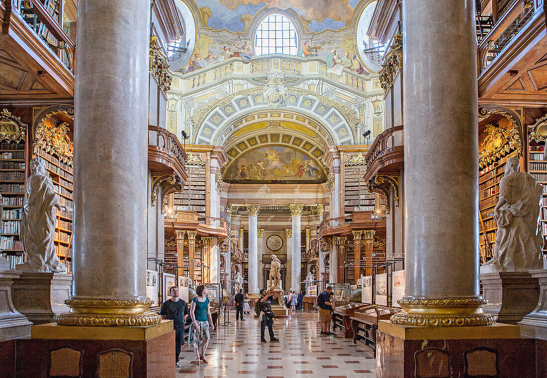 Österreichische Nationalbibliothek, in der Hofburg, Wien, Österreich