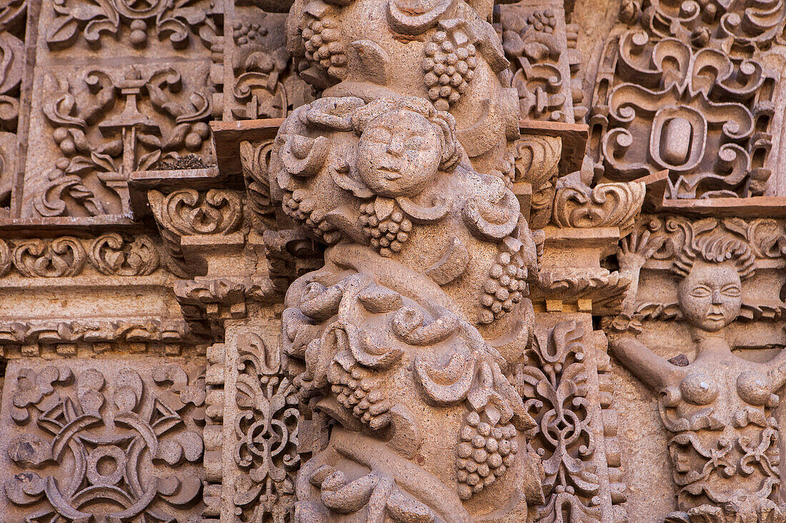 Detail, facade of San Lorenzo church, Potosi, Bolivia