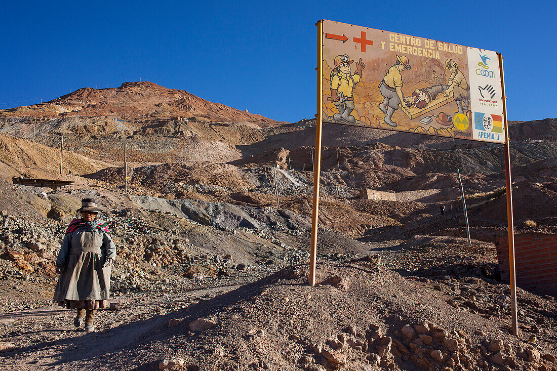 Szene im Abschnitt Pailaviri, Cerro Rico, Potosi, Bolivien