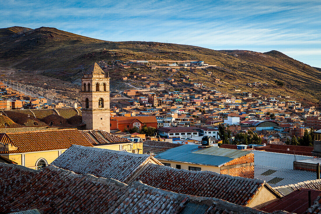 Church and convent of San Francisco, and skyline of the city, Potosi, Bolivia