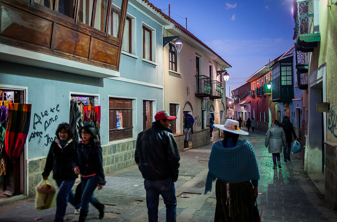 Calle Sucre, Potosi, Bolivien