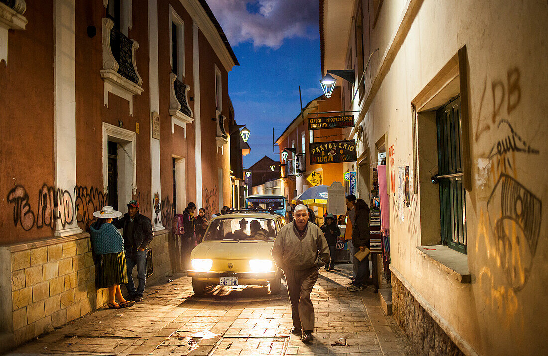 Calle Sucre, Potosi, Bolivien