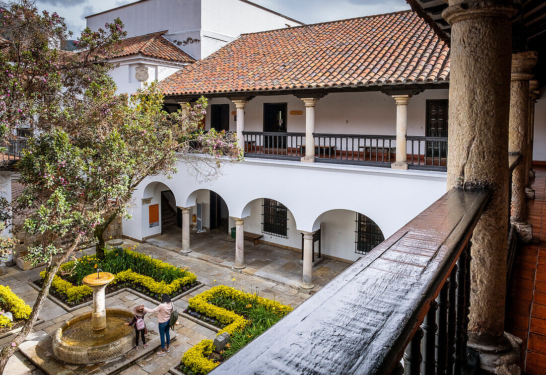 Courtyard of Museo Casa de Moneda or Casa de la Moneda museum, Bogota, Colombia