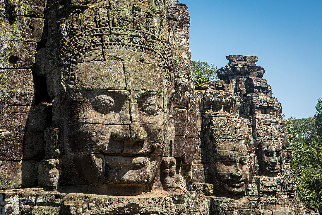 Bayon-Tempel, Angkor Thom, Angkor, Siem Reap, Kambodscha