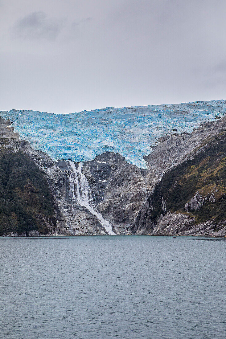 Glacier Romanche, in der Allee der Gletscher, PN Alberto de Agostini, Tierra del Fuego, Patagonien, Chile