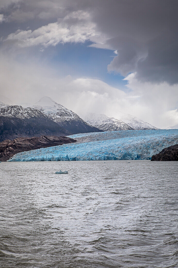 Grey Glacier, in Grey Lake, Torres del Paine national park, Patagonia, Chile