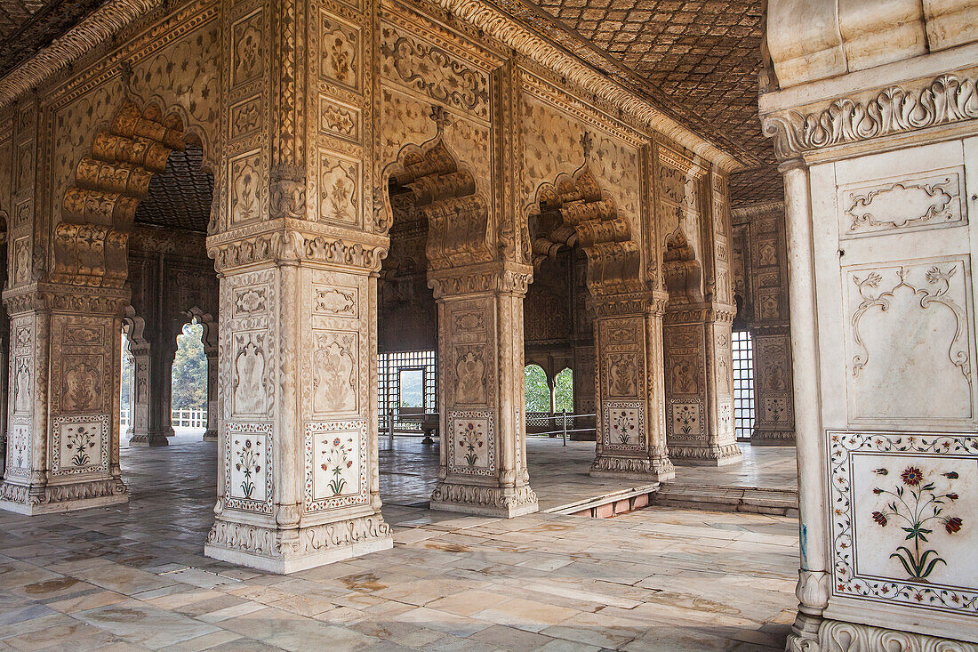 Diwan-i-Khas, in der Roten Festung, Delhi, Indien