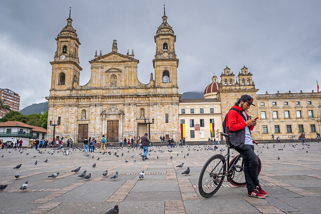 Bolivar square and cathedral, Bogotá, Colombia