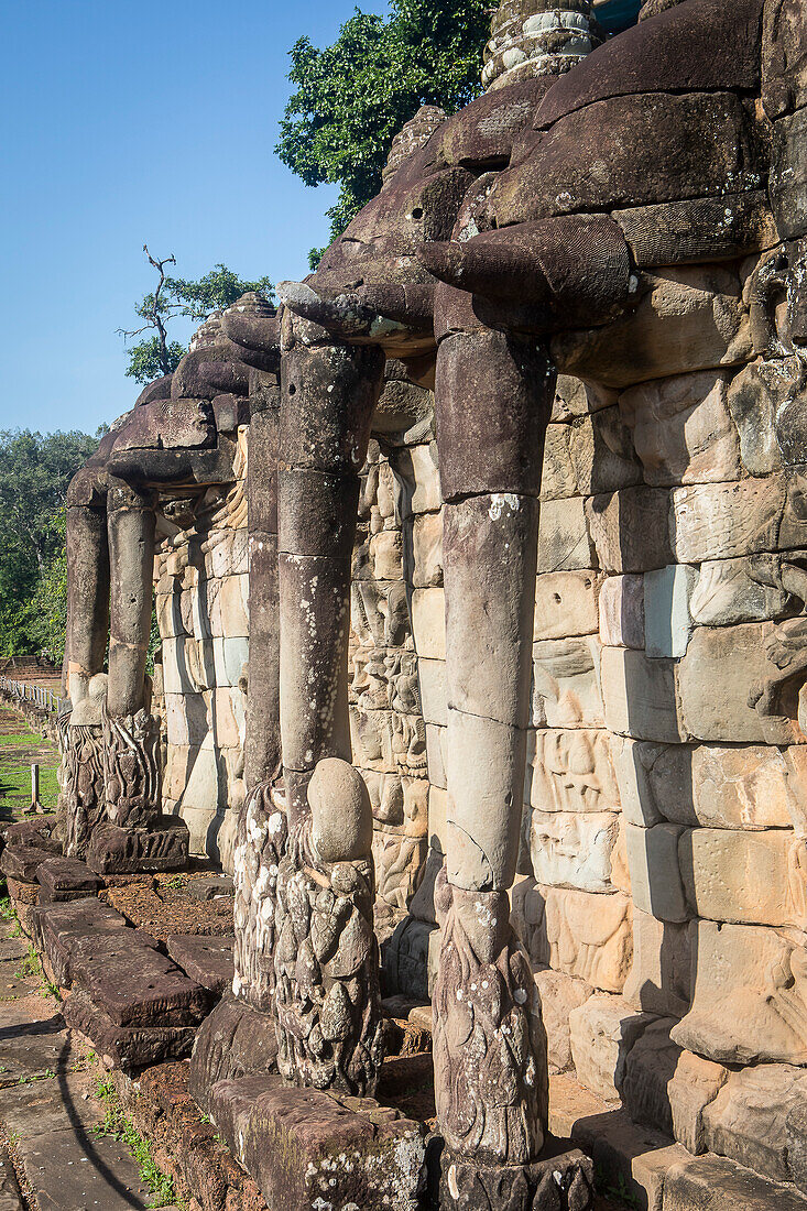 Terrace of the Elephants, Angkor Thom, Angkor Archaeological Park, Siem Reap, Cambodia