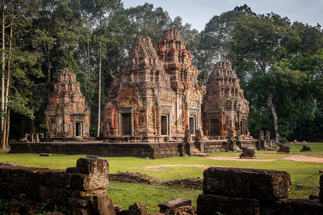 Preah Ko Tempel (Roluos-Gruppe), Archäologischer Park von Angkor, Siem Reap, Kambodscha