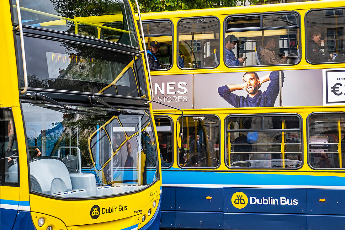 Buses in O'Connell Street, Dublin, Ireland
