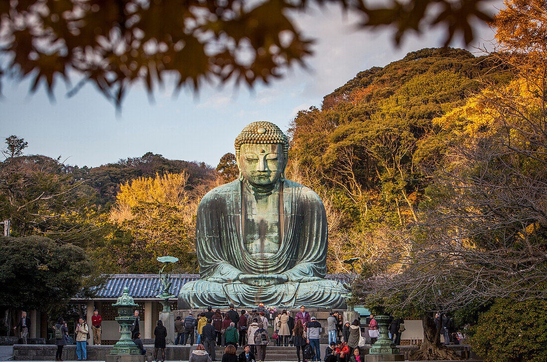 The Daibutsu (bronze Great Buddha). Kotoku-in Temple, Kamakura, Japan