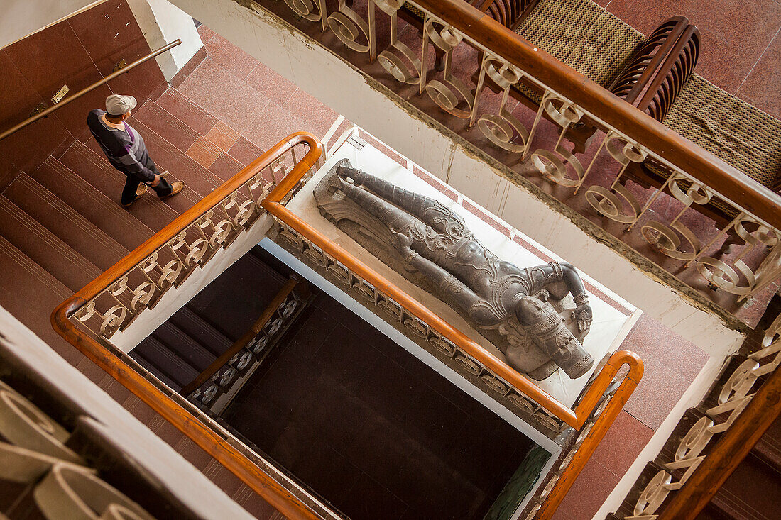 Treppe, Nationalmuseum in Delhi, Indien