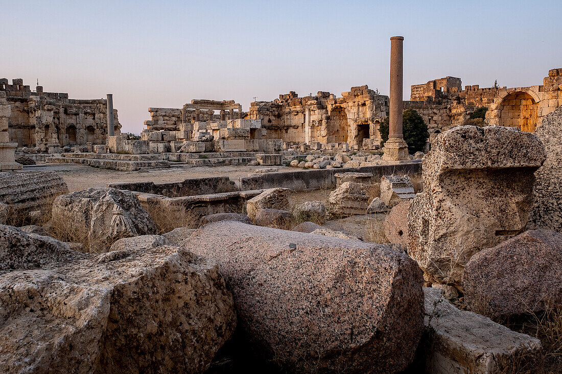 Large Court of Jupiter temple, Beqaa Valley, Baalbeck, Lebanon