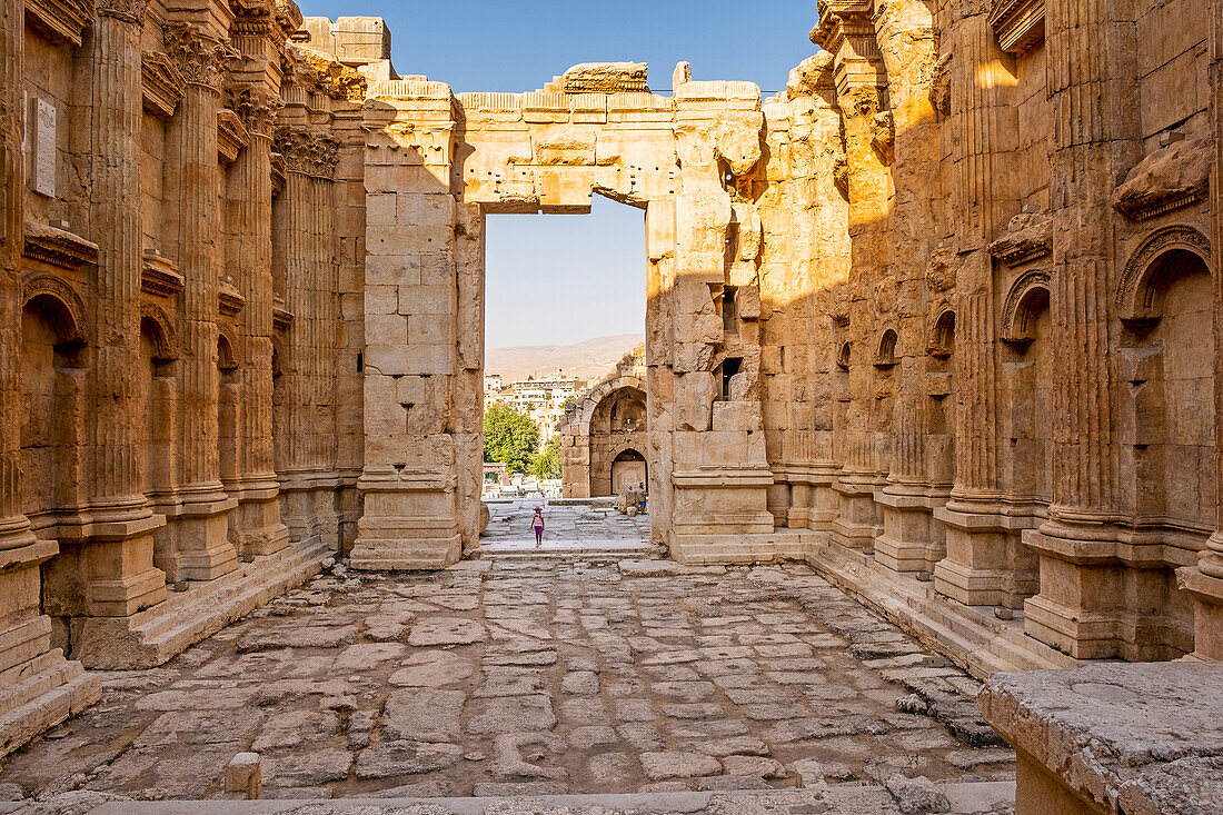 Innenansicht, Bacchus-Tempel, Baalbeck, Bekaa-Tal, Libanon