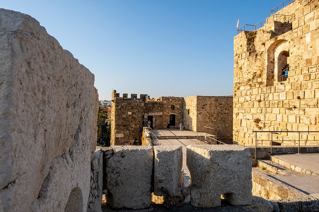Interior of Crusader castle, Archaeological site, Byblos, Lebanon