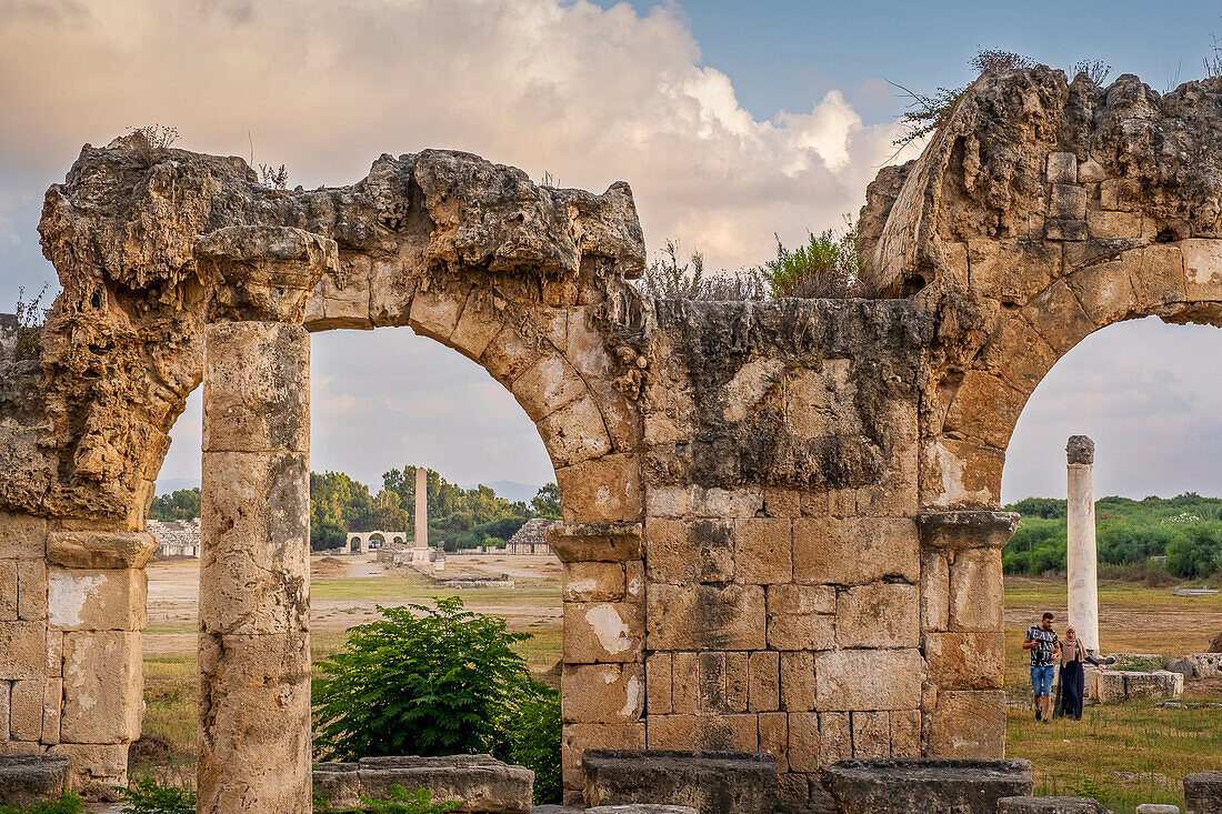 Roman hippodrome, in Al-Bass archaeological site, Tyre (Sour), Lebanon.