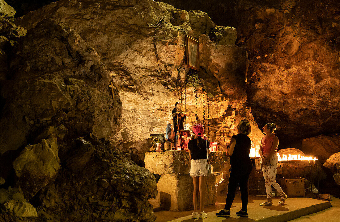 The cave of St Anthony, Qozhaya monastery, Qadisha valley, Lebanon