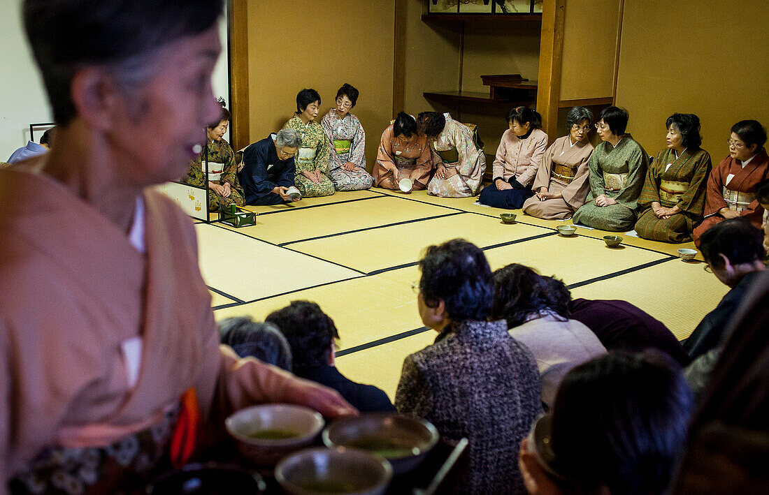 Tea ceremony, in Cyu-o-kouminkan, Morioka, Iwate Prefecture, Japan