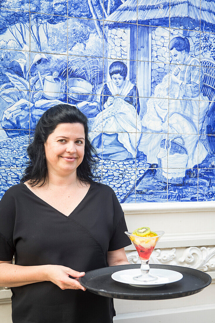 Waitress of Ritz Cafe, Av Arriaga, Funchal, Madeira