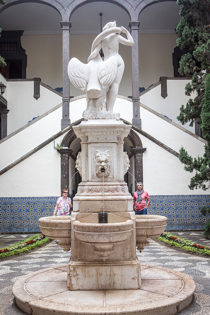 Courtyard of Camara Municipal, Funchal, Madeira, Portugal