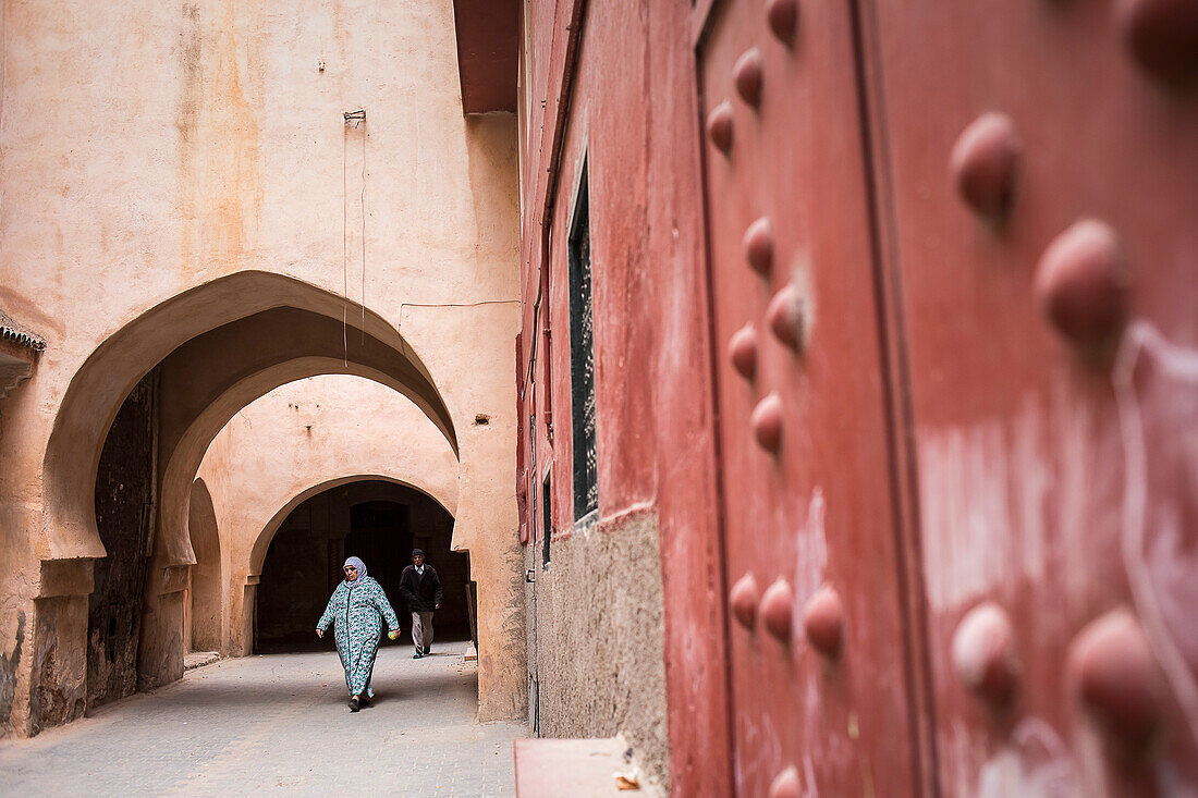 Street scene, Medina, Meknes. Morocco