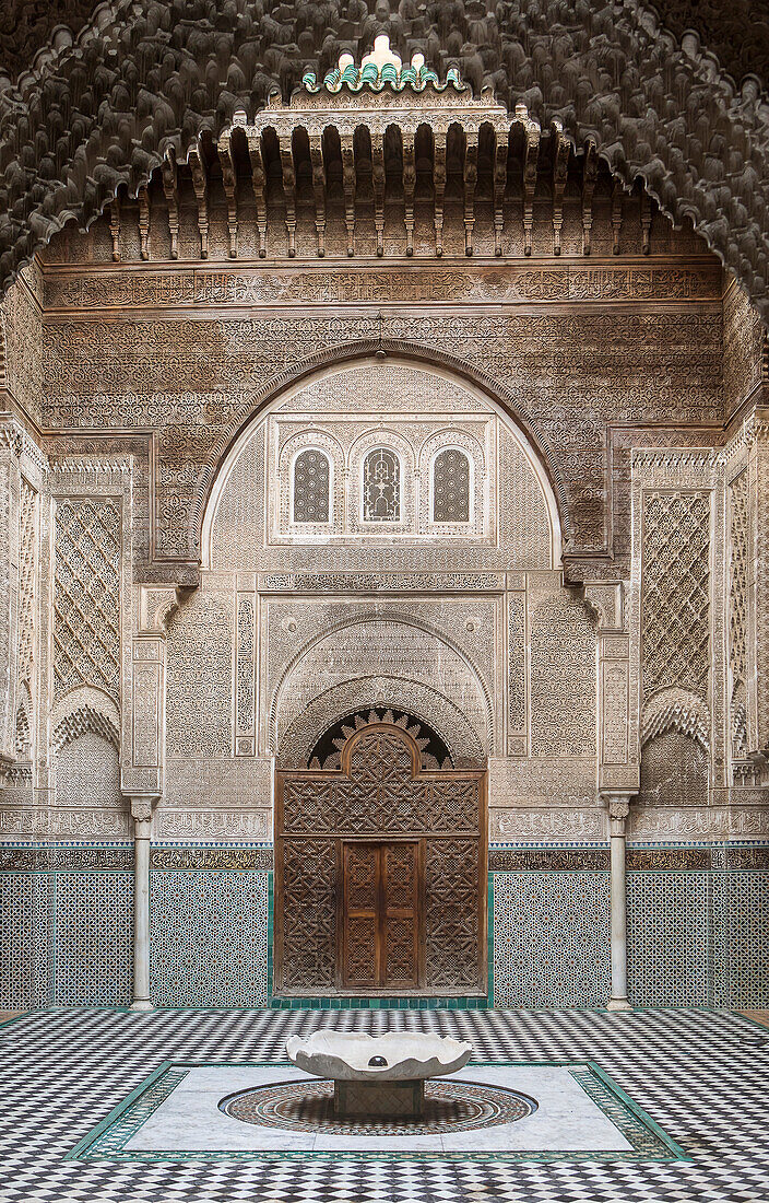 Medersa oder Madrasa el-Attarine, Medina, Fes el Bali, Fes, Marokko