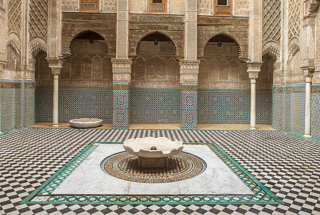 Medersa oder Madrasa el-Attarine,medina, Fez el Bali, Fez, Marokko