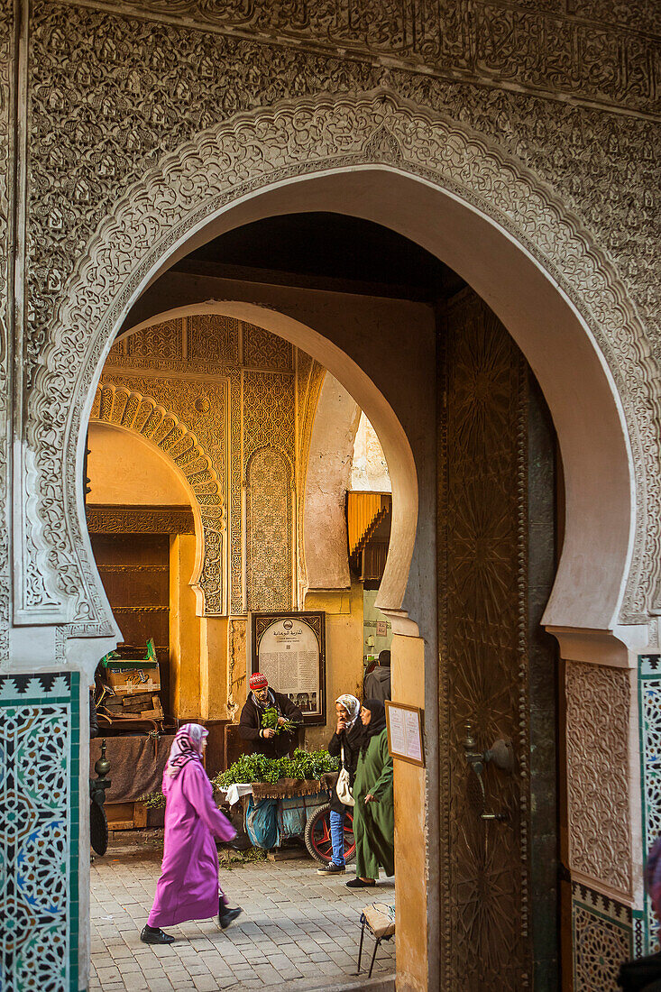 Medersa or Madrasa Bou Inania, Fez el Bali, Fez, Morocco