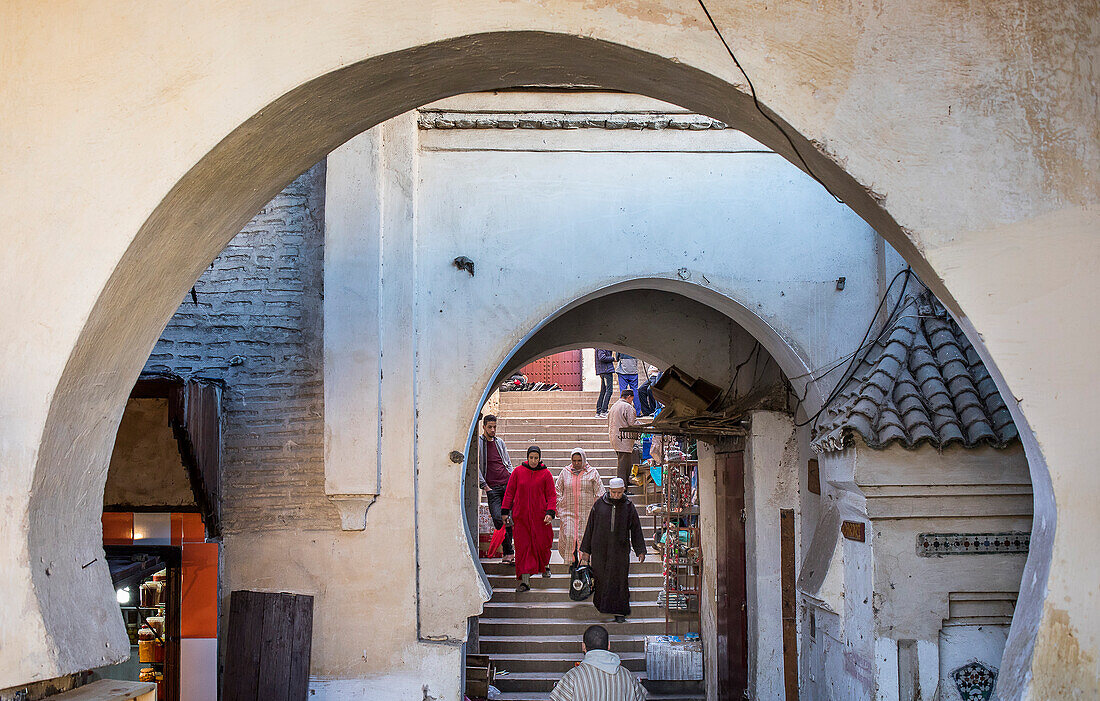 Straßenszene, Medina, Andalusisches Viertel, Fez.Marokko