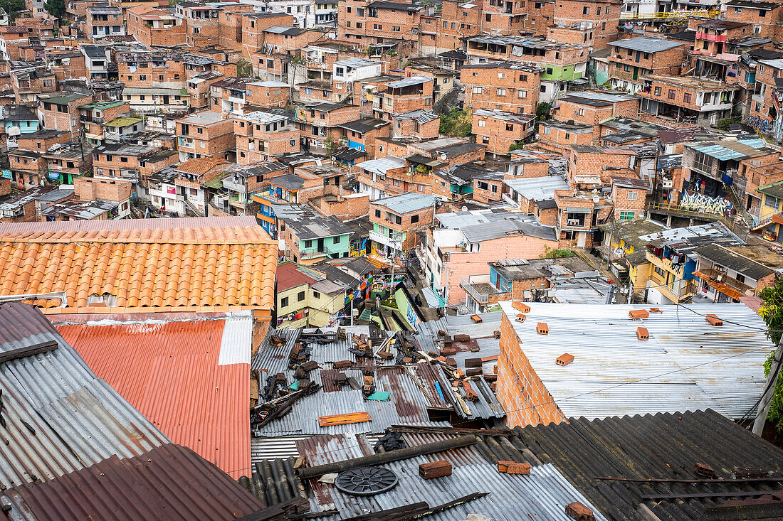 Ansichten, Comuna 13, Medellín, Kolumbien