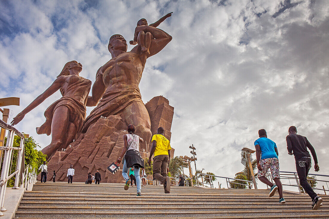 African Renaissance Monument, Dakar, Senegal. April 4, 2010. Sculptor, Pierre Goudiaby.