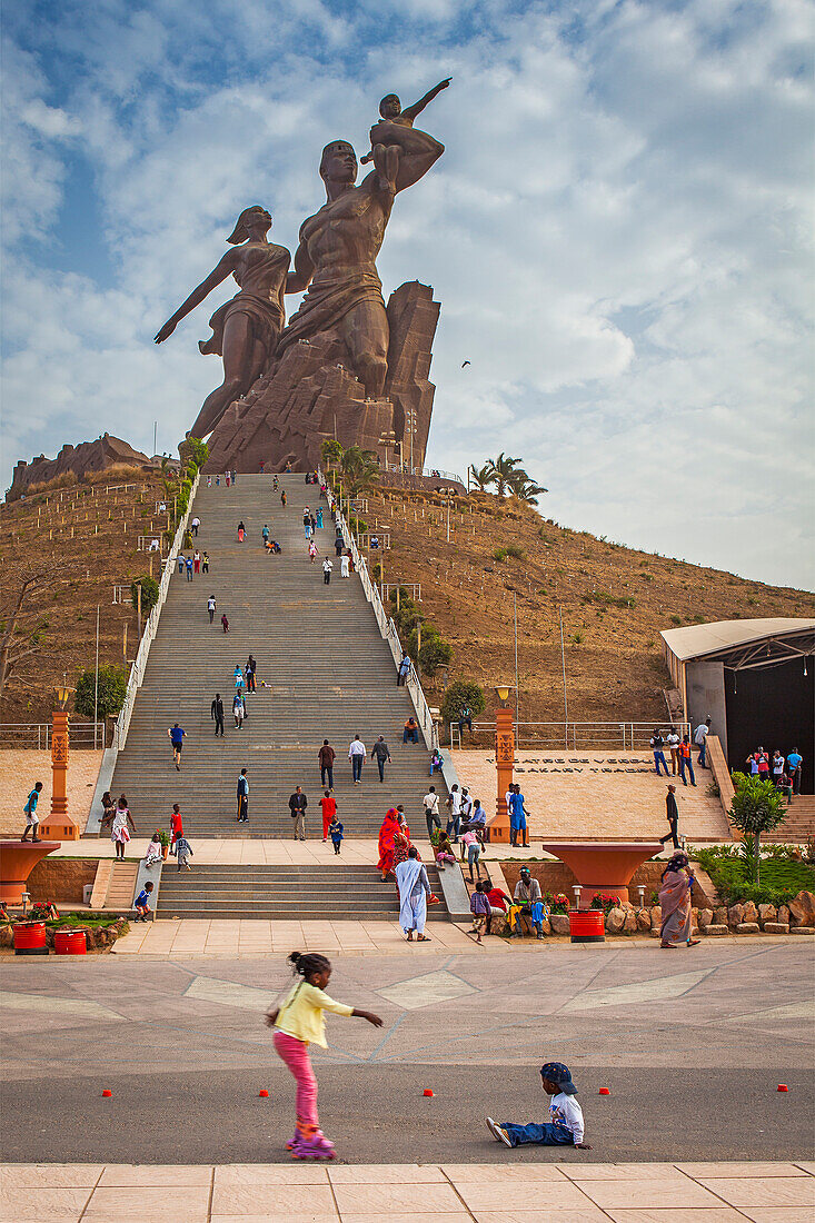 African Renaissance Monument, Dakar, Senegal. April 4, 2010. Sculptor, Pierre Goudiaby.